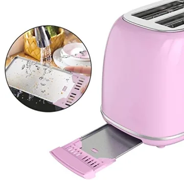 Charming Pale Pink 2 Slice Retro Toaster for Stylish Kitchens