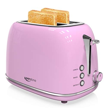 Charming Pale Pink 2 Slice Retro Toaster for Stylish Kitchens