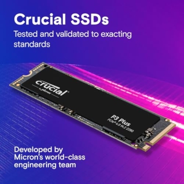 Crucial P3 Plus 2TB PCIe Gen4 NVMe M.2 SSD for Speed