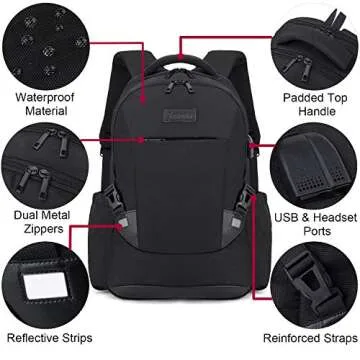 Tzowla Laptop Backpack - Anti-Theft & USB Charging for All