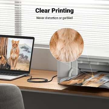 UGREEN USB Printer Cable 15FT High-Speed Compatible 2.0