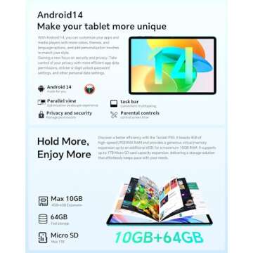 TECLAST P30 Tablet with Android 14 - 10GB RAM & 64GB ROM