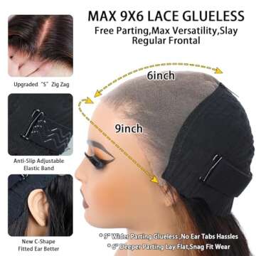 9x6 Glueless Wigs Human Hair for Instant Glamour