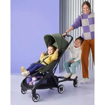 Bugaboo Butterfly Comfort Wheeled Board +, Compatible with Bugaboo Butterfly Pushchair, Buggy Board with Removable Seat for Toddlers, Sit and Stand Option and Flexible Board Position