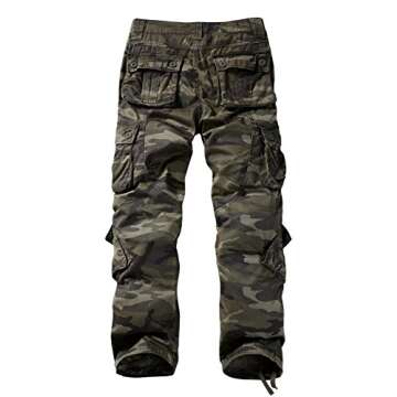 Match Men's Cargo Pants - Casual Style in Army Green