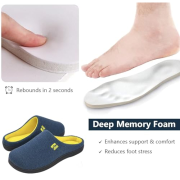 RockDove Men's Memory Foam Slippers for All-Day Comfort
