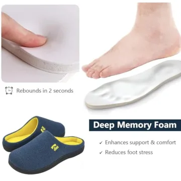 RockDove Men's Memory Foam Slippers for All-Day Comfort