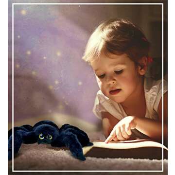 DolliBu Black Spider Plush Toy - Soft and Cuddly Gift