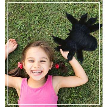 DolliBu Black Spider Plush Toy - Soft and Cuddly Gift