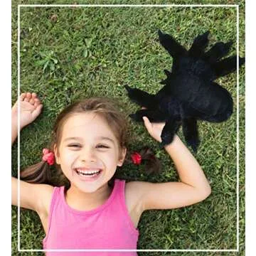 DolliBu Black Spider Plush Toy - Soft and Cuddly Gift