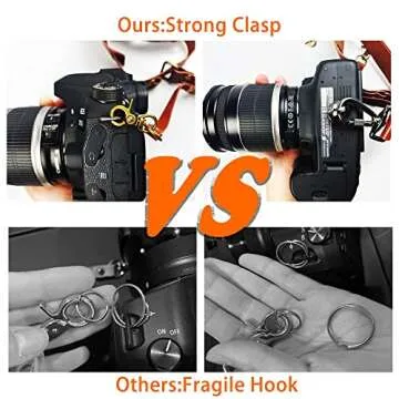 Jumyee Double Camera Harness, Adjustable Camera Straps for Photographers, Dual Camera Strap Accessories for 2 Cameras (Brown)