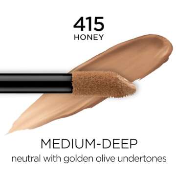 L'Oreal Paris Makeup Infallible Full Wear Waterproof Matte Concealer, Full Coverage, Honey, 0.33 fl....