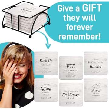 Funny Coasters - Perfect for Gifting & Entertaining at Home!