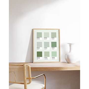 HAUS AND HUES Sage Green Room Decor Aesthetic - By Green Wall Decor Dorm Room Wall Decor Sage Green Wall Decor Aesthetic Posters for Bedroom Green Wall Art Dark Green Room Decor UNFRAMED 12 x 16