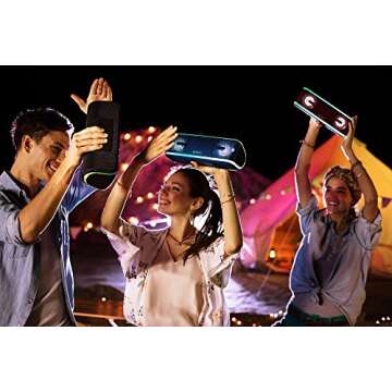 Sony SRS-XB41 Portable Bluetooth Speaker: Wireless Party Speaker with Flashing Line Light - Loud Aud...
