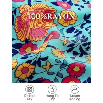 ZESICA Floral Printed Beach Maxi Dress for Summer Style