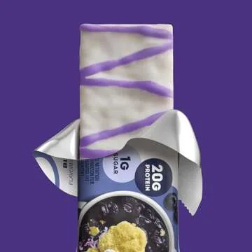 ONE Protein Bars, Blueberry Cobbler, Gluten Free with 20g Protein and 1g Sugar, Pantry Staples, 2.12 oz (12 Count)