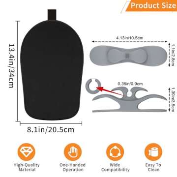 Sliding Mat for Kitchenaid Mixer with 2 Grey Kitchen Accessories, Mixer Mover Slider Mat Pad for Kitchenaid 4.5-5 Qt Tilt-Head Stand Mixer, Kitchen Appliance Slider Mat, Kitchen Aid Mixer Accessories