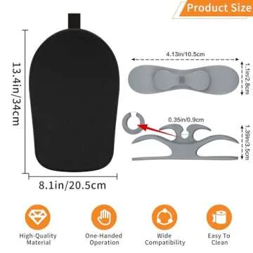 Sliding Mat for Kitchenaid Mixer with 2 Grey Kitchen Accessories, Mixer Mover Slider Mat Pad for Kitchenaid 4.5-5 Qt Tilt-Head Stand Mixer, Kitchen Appliance Slider Mat, Kitchen Aid Mixer Accessories