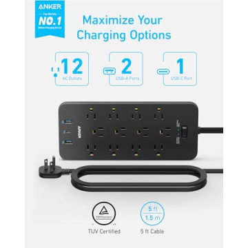 Anker 12 Outlets Surge Protector with USB Charging