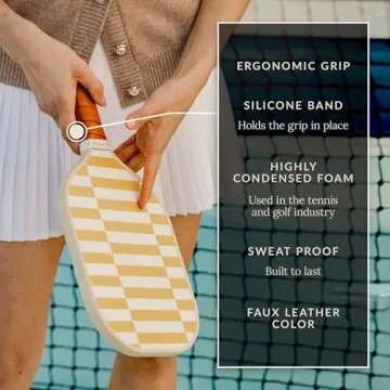 Recess Premium Pickleball Paddle Set, Zuma & Goldie (2 Paddles & 3 Balls) - Strong & Durable Fiberglass Surface, Lightweight, Honeycomb Core & Comfort Grip Handles - USAPA Approved