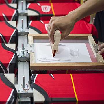 Colovis 2 PCS Screen Printing Squeegee, 9.4in and 5.9in, 75 Durometer Wooden Handle Ink Scraper for Screen Printing