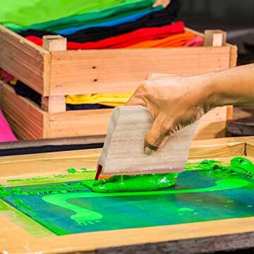 Colovis 2 PCS Screen Printing Squeegee, 9.4in and 5.9in, 75 Durometer Wooden Handle Ink Scraper for Screen Printing