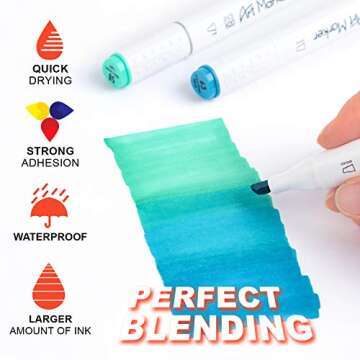 ParKoo 48-Color Alcohol Markers Set for Artists