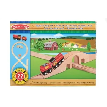 Melissa & Doug Classic Wooden Figure Eight Train Set
