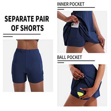 Stylish Tennis Dress with Built-in Shorts for Women