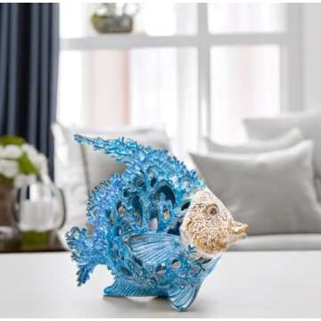 VVGIFTS Coral Reef Angelfish Sculpture Home Decor