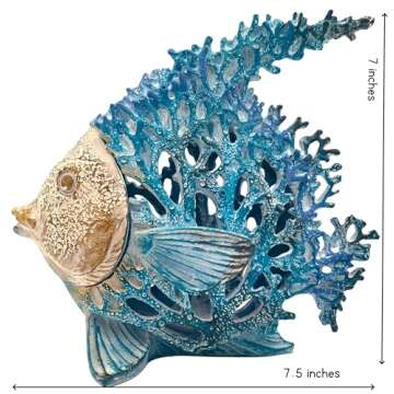 VVGIFTS Coral Reef Angelfish Sculpture Home Decor