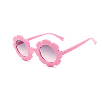 Round Flower Sunglasses for Girls Flower Shaped Cute Glasses UV 404 Protection Outdoor Beach Childre...