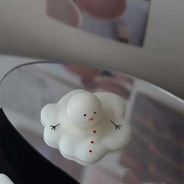 Silicone Mold Candle Making Cute Abstract Melting Snowman Design Christmas Party Decoration Candle Form Epoxy Plaster Mould