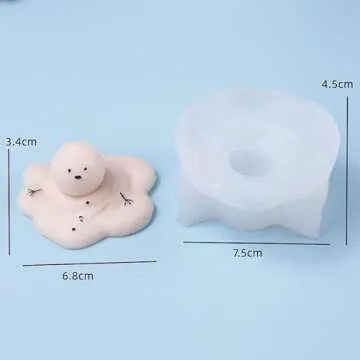 Silicone Mold Candle Making Cute Abstract Melting Snowman Design Christmas Party Decoration Candle Form Epoxy Plaster Mould