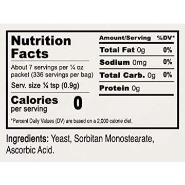 Anthony's Instant Dry Yeast Packets, Contains 42 Individual Packets, Gluten Free