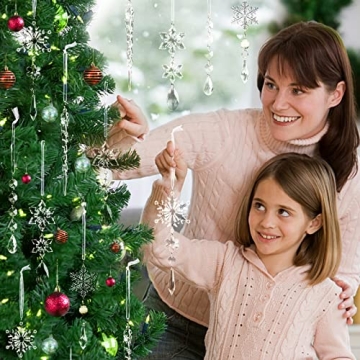 18pcs Crystal Christmas Ornaments for Festive Decor