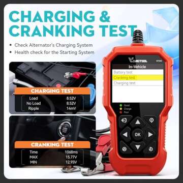 VDIAGTOOL BT500 Car Battery Tester for All Batteries