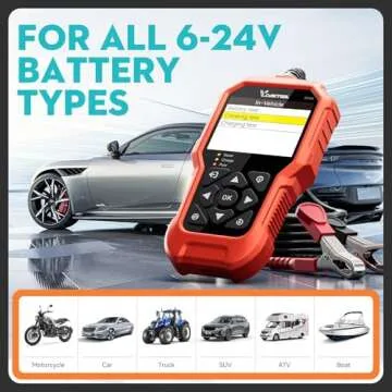 VDIAGTOOL BT500 Car Battery Tester for All Batteries