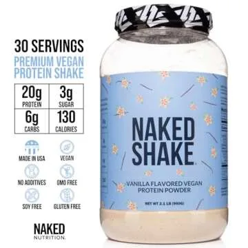 Naked Shake Vanilla Protein Powder - Plant Based Shake