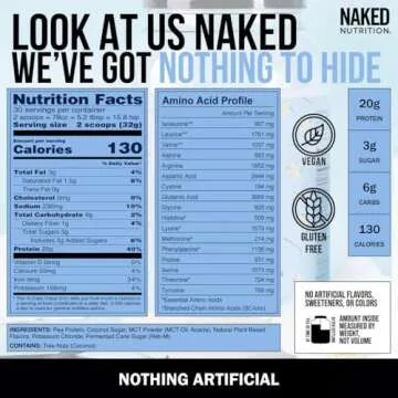 Naked Shake Vanilla Protein Powder - Plant Based Shake