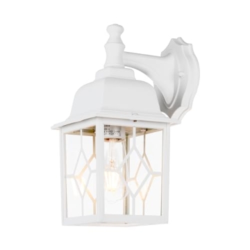 LIT-PaTH Outdoor Wall Lantern, Large Wall Sconce as Porch Lighting Fixture, E26 Base Max 60W, Alumin...