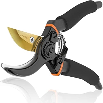Premium Bypass Pruning Shears - Ultra Sharp, Comfortable Grip & Durable Steel