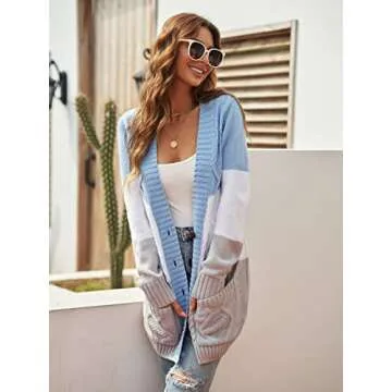 Luvamia Women's Chunky Knit Cardigan for Cozy Outfits