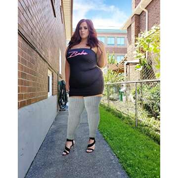 COZYOFFI Women's Plus Size Leg Warmers Knit Over Knee High Footless Socks for Thick Thighs(C04-Light Grey)