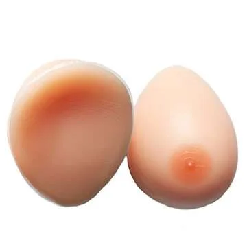 ZMASI Silicone Breast Forms Fake Breasts Mastectomy Prosthesis, C D DD E G Cup Mastectomy Breasts (B Cup,600g/Pair. L-W-H: 5.9 * 4.3 * 2.1inch)