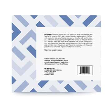 Amazon Brand - Solimo Super Absorbent Puppy Pads, Unscented, Blue, Regular, 100 Count