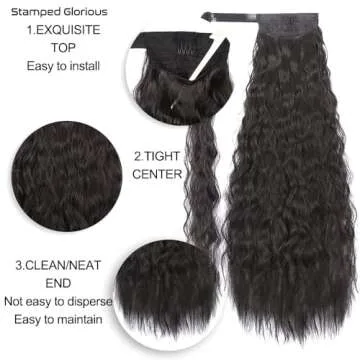22-Inch Corn Wave Ponytail Extension for Effortless Style