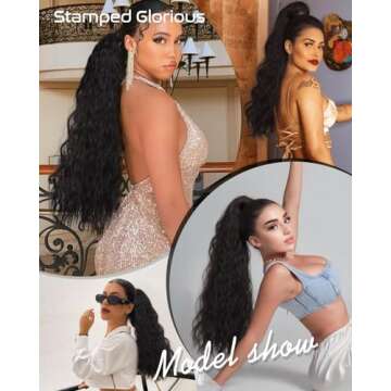 22-Inch Corn Wave Ponytail Extension for Effortless Style