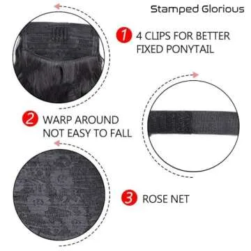 22-Inch Corn Wave Ponytail Extension for Effortless Style